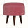 Button Velvet Footstool - Pink/Walnut Footstools - Bokel Home