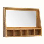Albo Wall Mirror with Open Storage - Natural