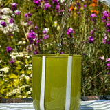 Atina Tumbler Glass - Olive & White