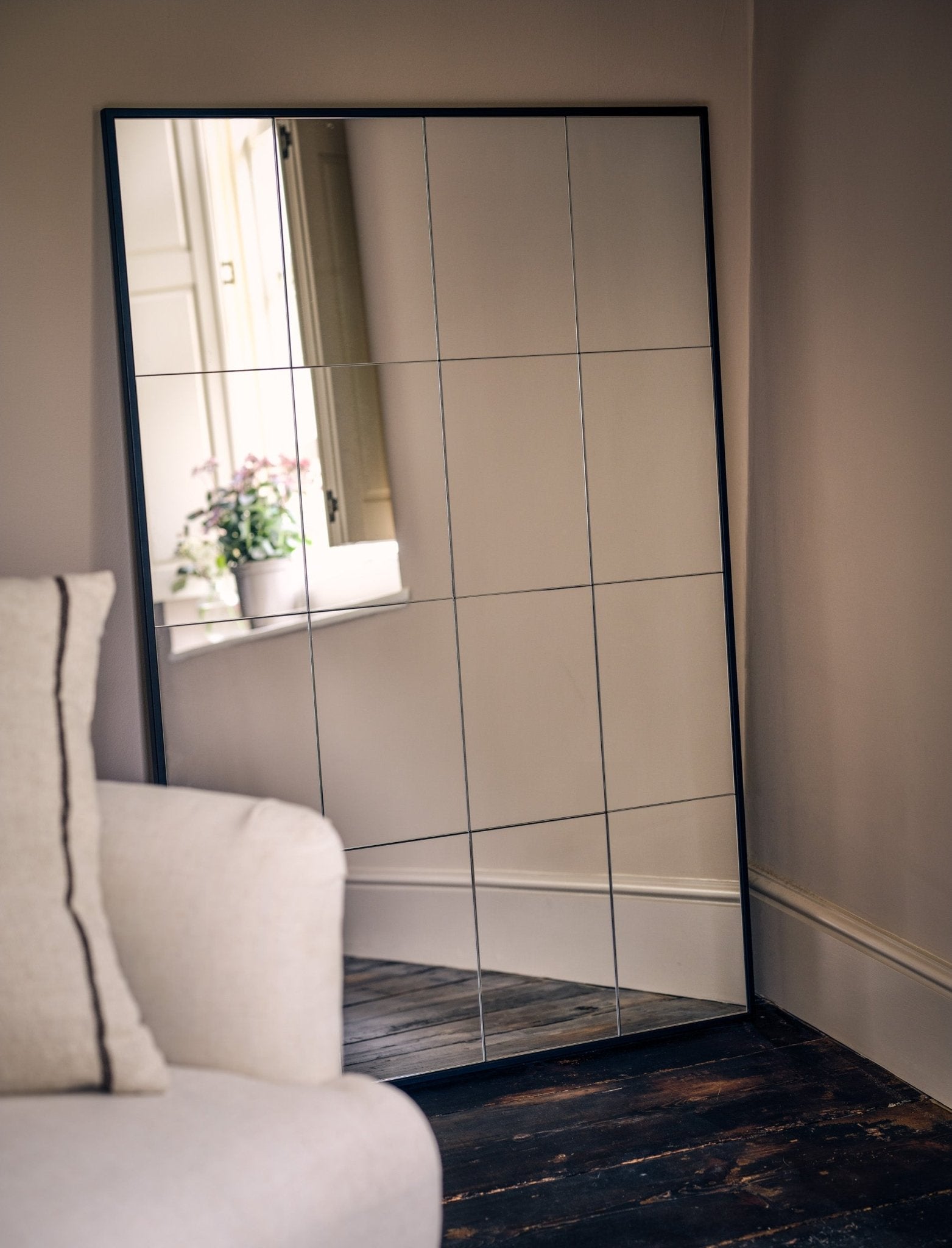 Carmello Panelled Mirror, Large Mirrors - Bokel Home