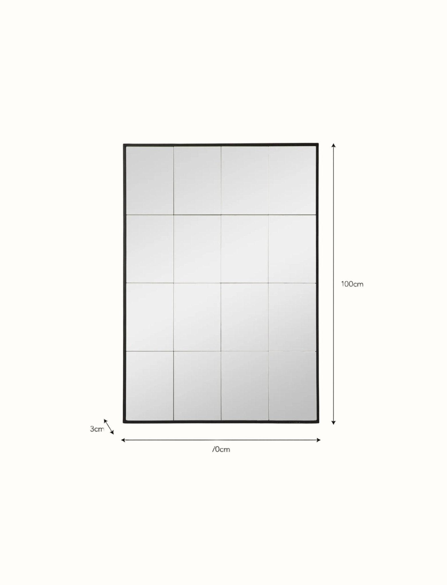 Carmello Panelled Mirror, Medium Mirrors - Bokel Home