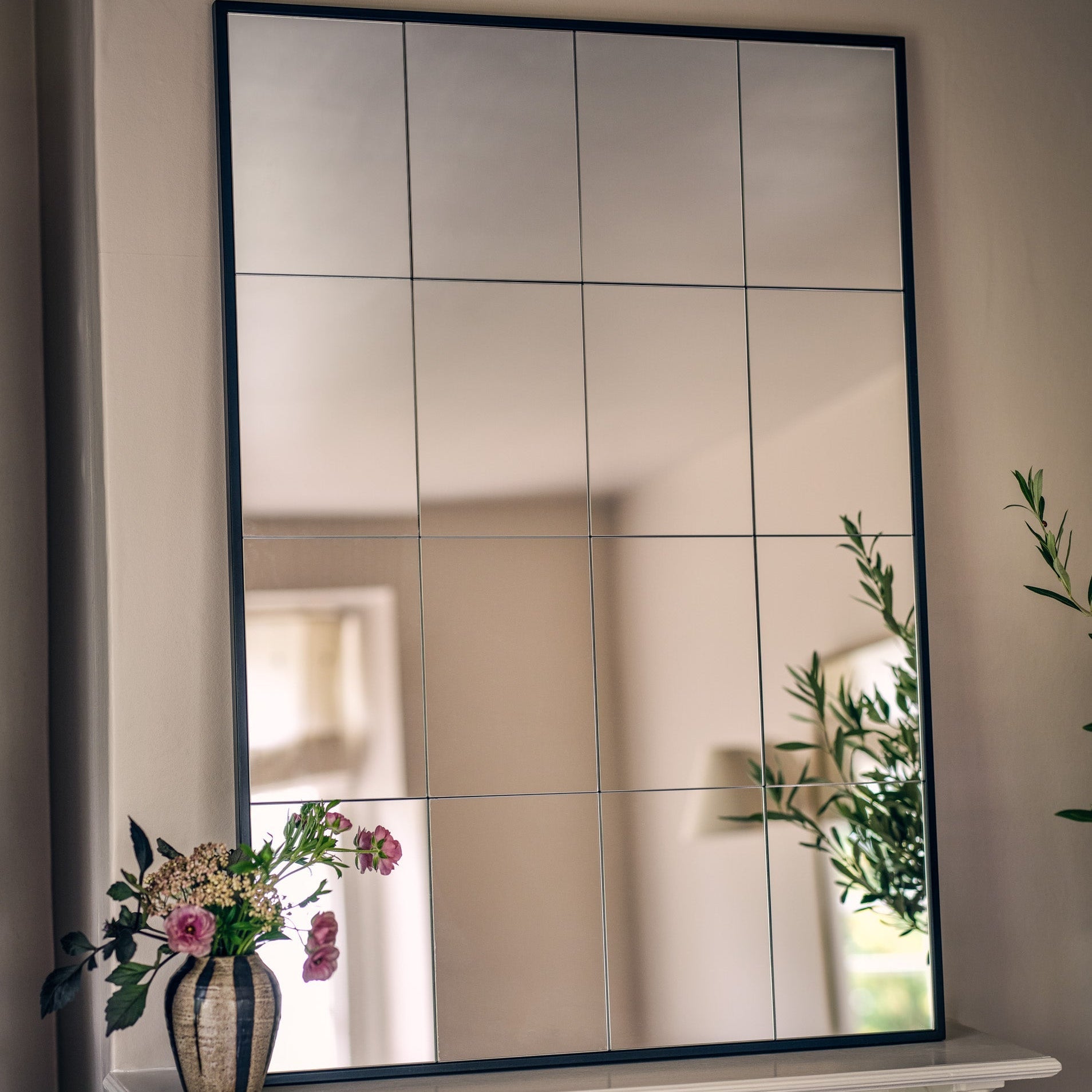 Carmello Panelled Mirror, Medium Mirrors - Bokel Home