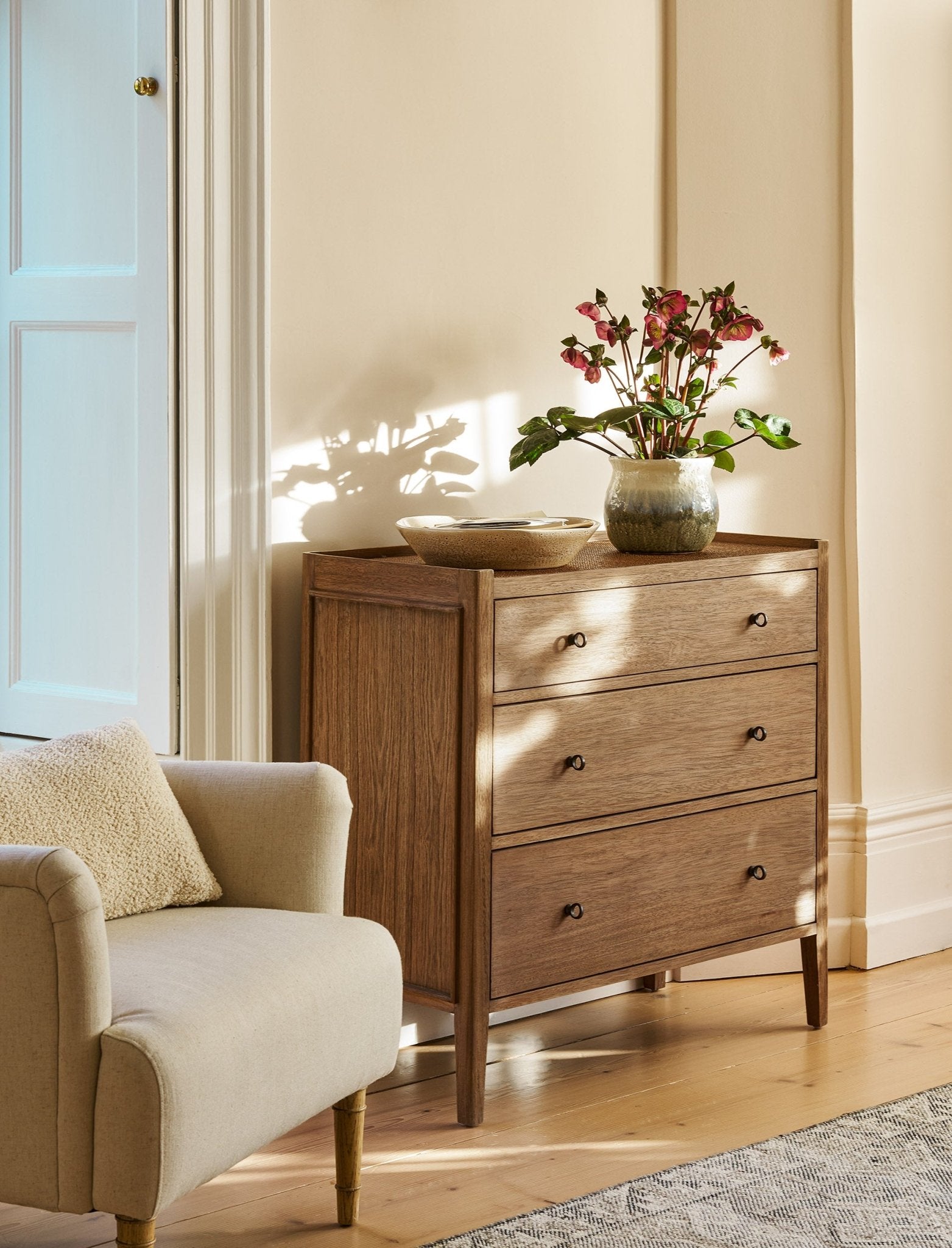 Chesterton Chest of 3 Drawers - Natural Chest of Drawers - Bokel Home