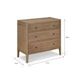 Chesterton Chest of 3 Drawers - Natural Chest of Drawers - Bokel Home