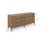 Chesterton Double Chest of 6 Drawers - Natural Chest of Drawers - Bokel Home
