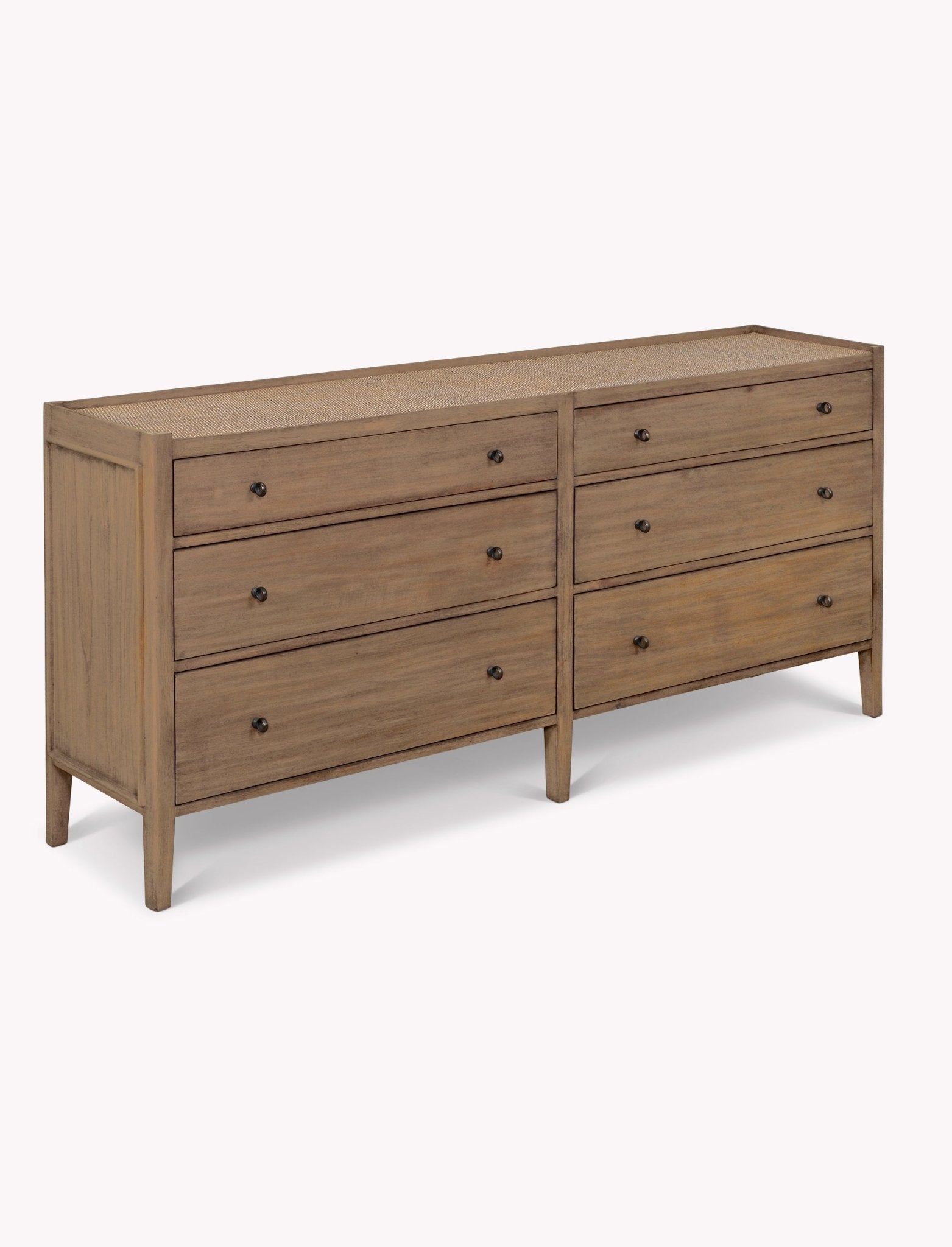 Chesterton Double Chest of 6 Drawers - Natural Chest of Drawers - Bokel Home