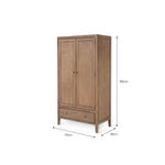 Chesterton Double Wardrobe - Natural Wardrobe - Bokel Home