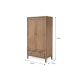 Chesterton Double Wardrobe - Natural Wardrobe - Bokel Home