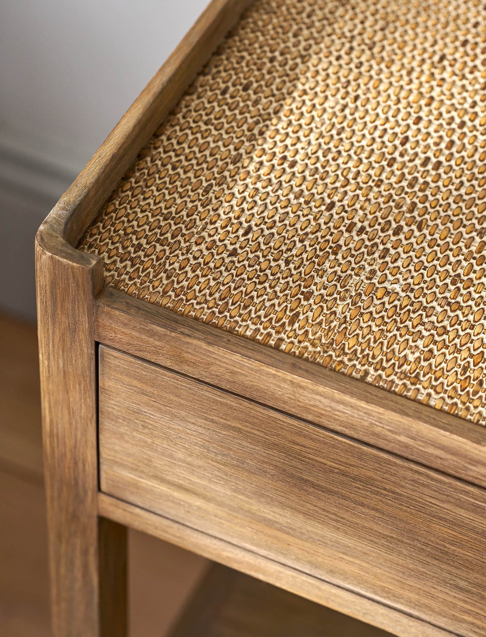 Chesterton Side Table With Drawer - Natural Bedside Tables - Bokel Home