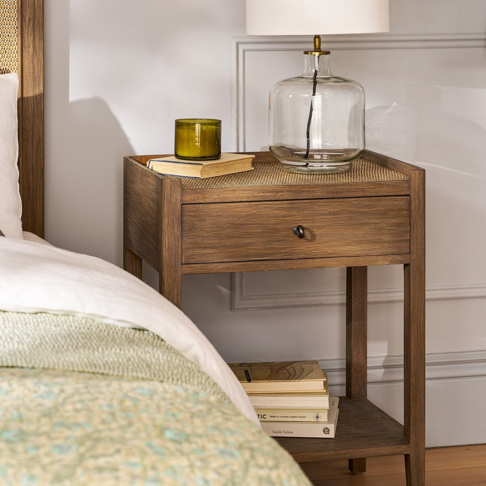 Chesterton Side Table With Drawer - Natural Bedside Tables - Bokel Home