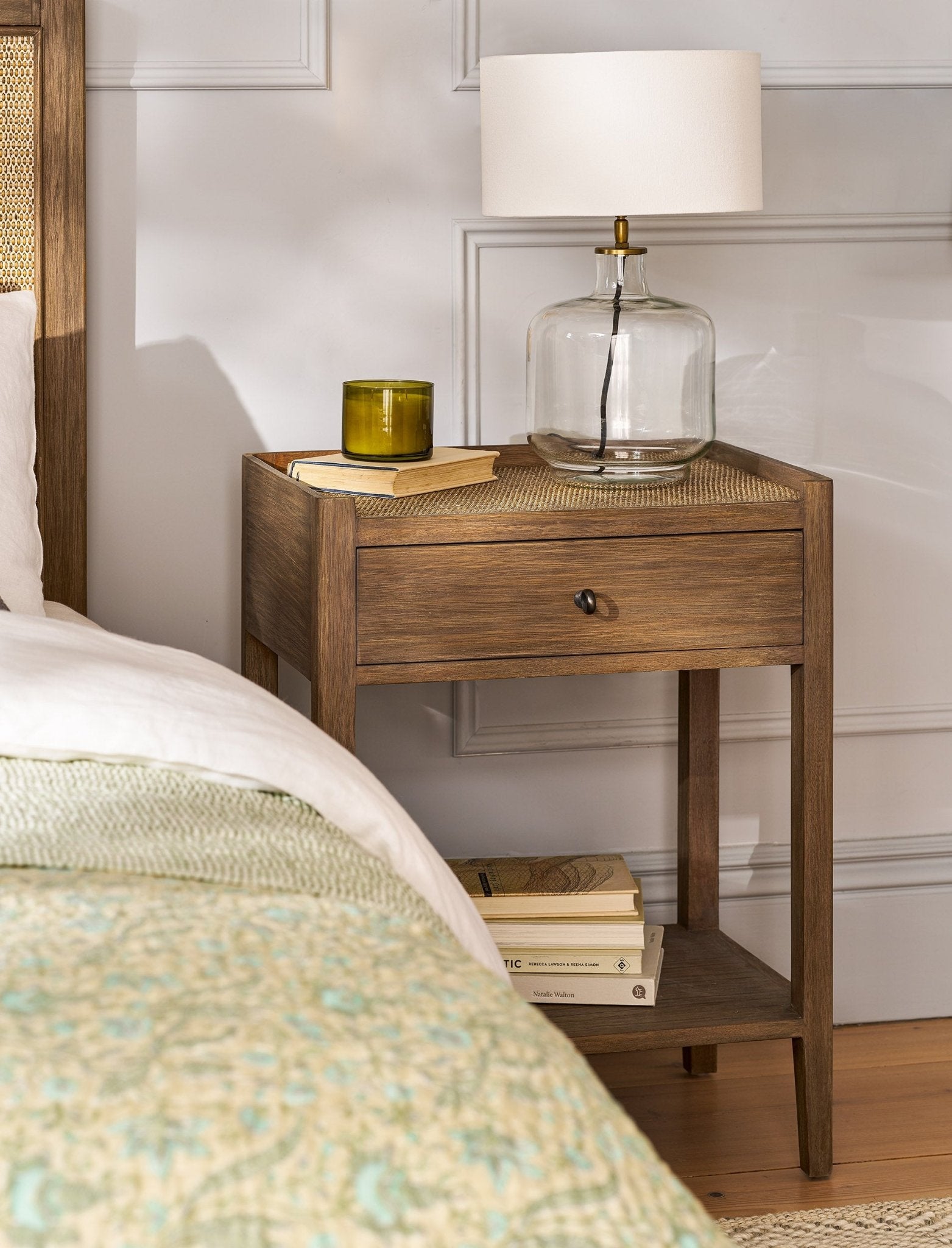 Chesterton Side Table With Drawer - Natural Bedside Tables - Bokel Home