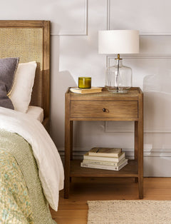 Chesterton Side Table With Drawer - Natural Bedside Tables - Bokel Home