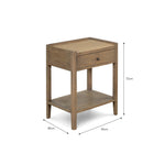 Chesterton Side Table With Drawer - Natural Bedside Tables - Bokel Home