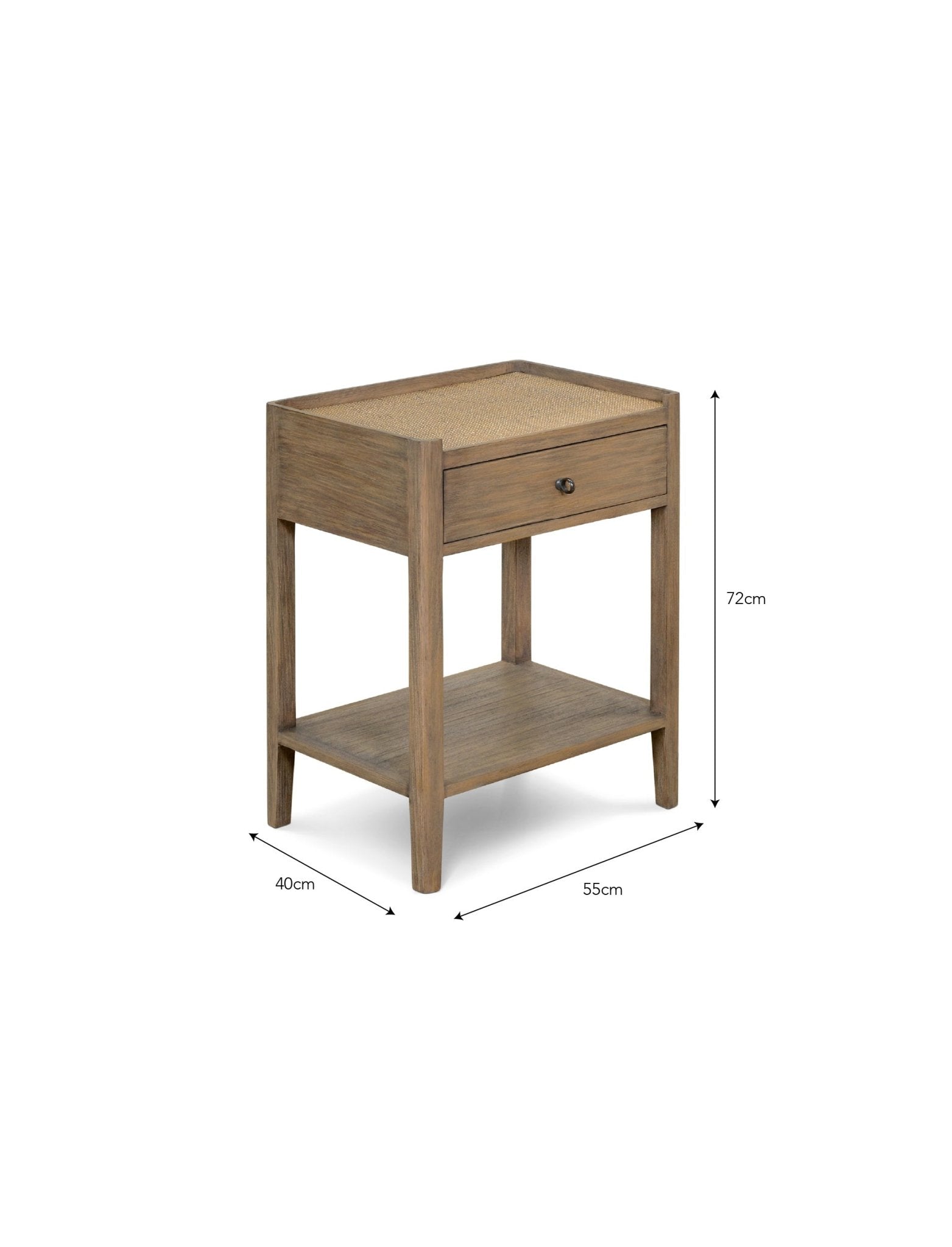 Chesterton Side Table With Drawer - Natural Bedside Tables - Bokel Home