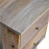 Cline 2 Drawer Bedside Table - Natural Bedside Tables - Bokel Home