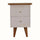 Cline Hand Painted Bedside Table with 2 Drawers, Medium - White/Natural