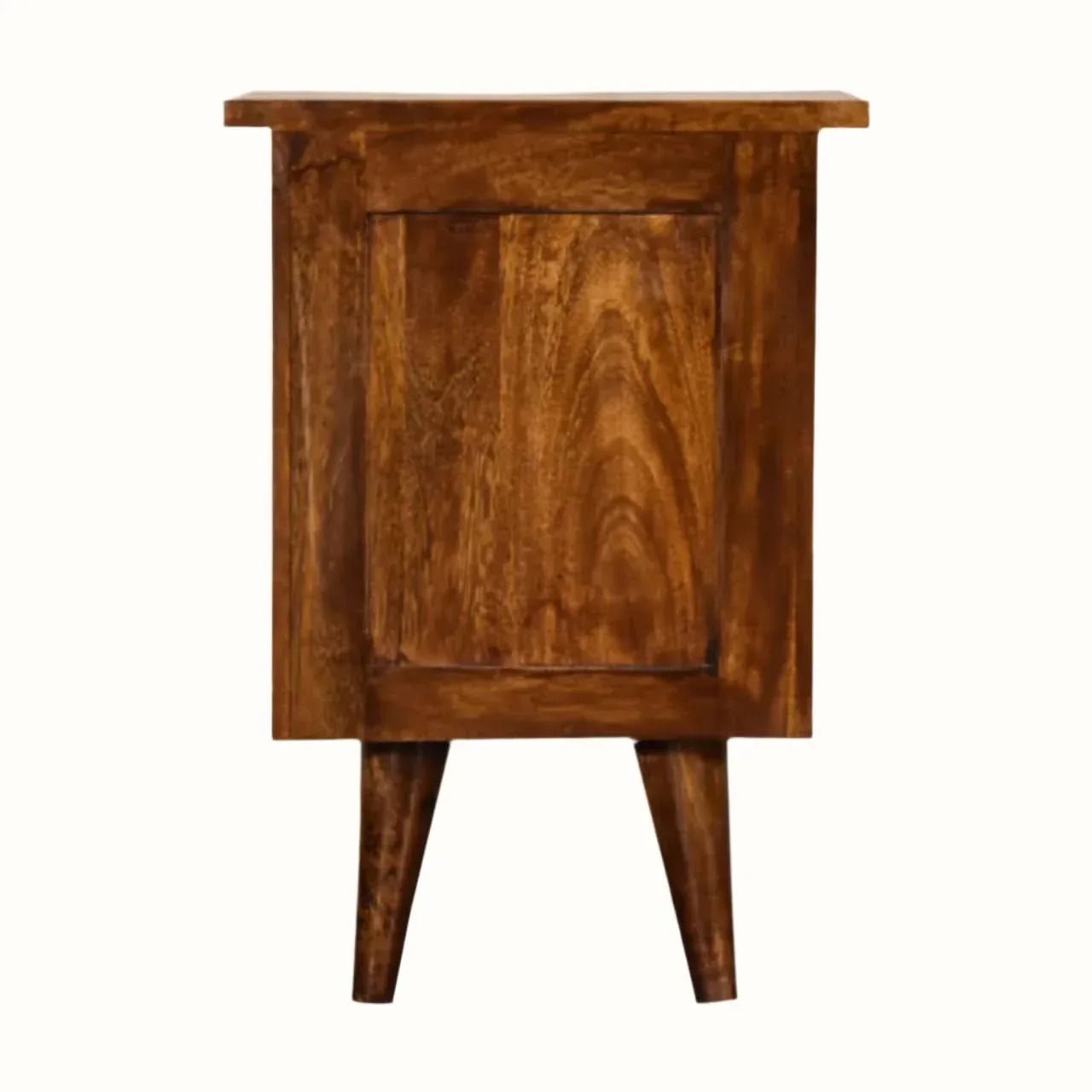 Cline Bedside Table with 2 Drawers, Small - Chestnut Bedside Tables - Bokel Home