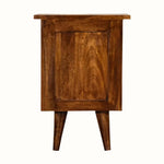 Cline Bedside Table with 2 Drawers, Small - Chestnut Bedside Tables - Bokel Home