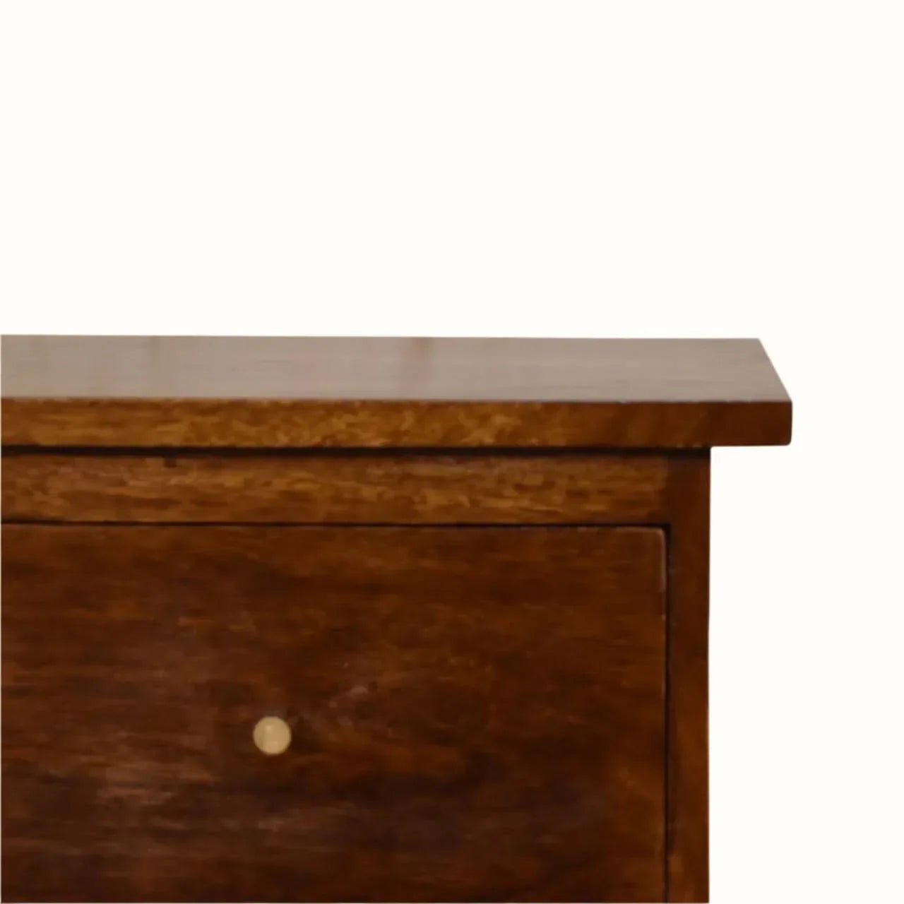 Cline Bedside Table with 2 Drawers, Small - Chestnut Bedside Tables - Bokel Home