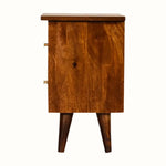 Cline Bedside Table with 2 Drawers, Small - Chestnut Bedside Tables - Bokel Home