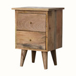 Cline Bedside Table with 2 Drawers, Small - Natural Bedside Tables - Bokel Home