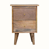 Cline Bedside Table with 2 Drawers, Small - Natural Bedside Tables - Bokel Home