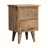 Cline Bedside Table with 2 Drawers, Small - Natural Bedside Tables - Bokel Home