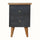Cline Hand Painted Bedside Table with 2 Drawers. Medium - Black/Natural Bedside Tables - Bokel Home