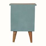 Cline Hand Painted Bedside Table with 2 Drawers, Medium - Green/Natural Bedside Tables - Bokel Home