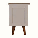 Cline Hand Painted Bedside Table with 2 Drawers, Medium - White/Natural Bedside Tables - Bokel Home