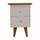 Cline Hand Painted Bedside Table with 2 Drawers, Medium - White/Natural Bedside Tables - Bokel Home