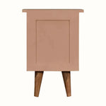 Cline Hand Painted Bedside Table with 2 Drawers, Small - Blush Pink/Natural Bedside Tables - Bokel Home