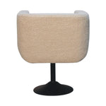 Cream Boucle Swivel Chair Accent Chairs - Bokel Home