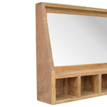 Albo Wall Mirror with Open Storage - Natural