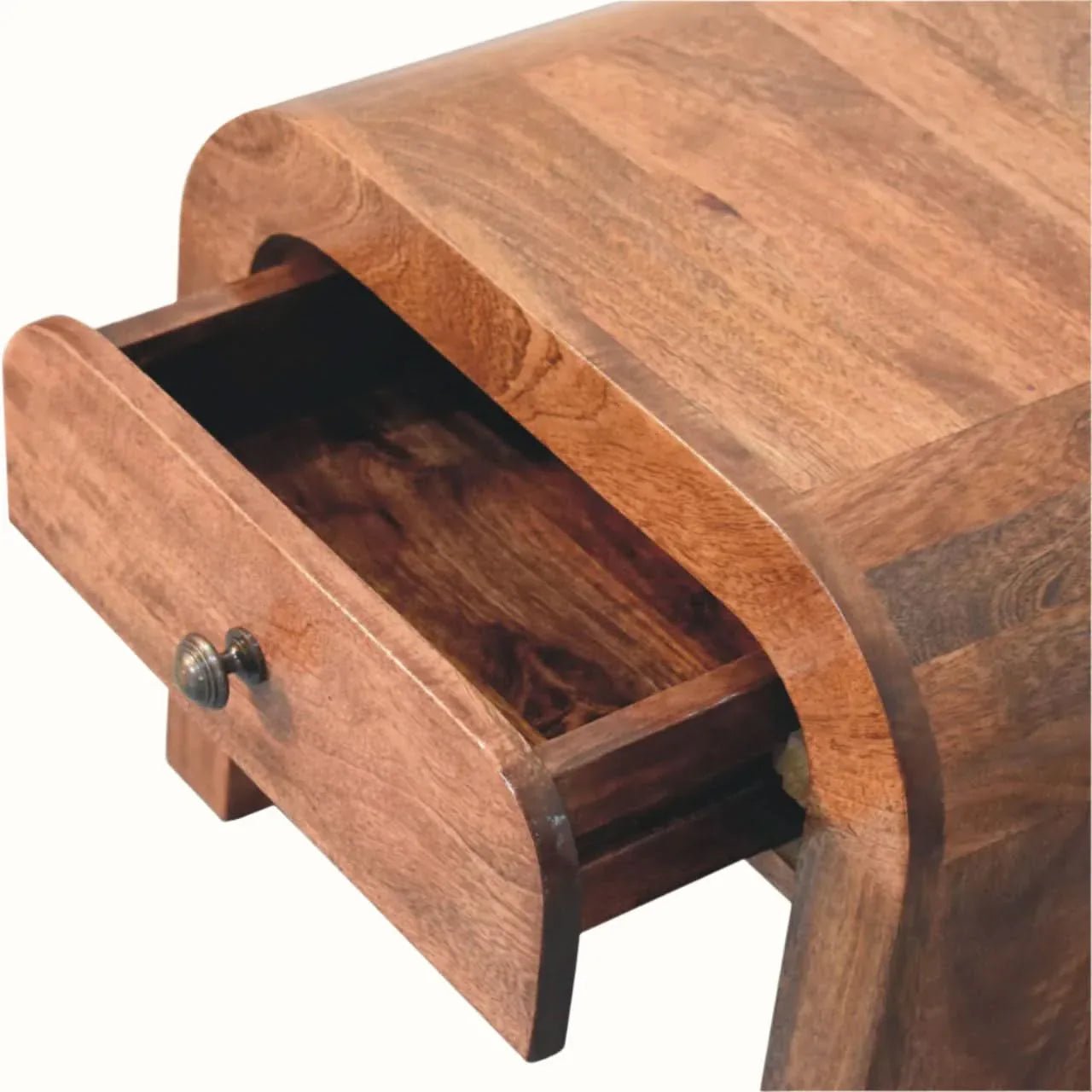 Eden 1 Drawer Bedside Cabinet - Honey Caramel Bedside Tables - Bokel Home