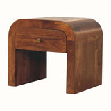 Eden 1 Drawer Bedside Cabinet, Medium - Chestnut Bedside Tables - Bokel Home