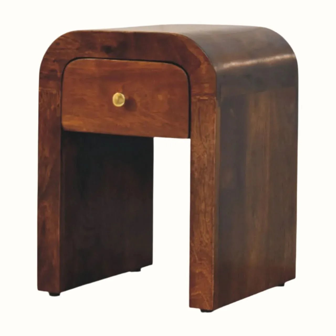 Eden 1 Drawer Bedside Cabinet, Small - Chestnut Bedside Tables - Bokel Home
