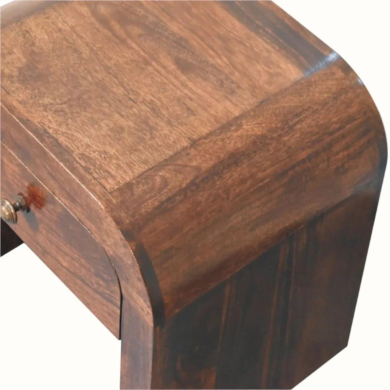 Eden 1 Drawer Bedside, Medium - California Walnut Bedside Tables - Bokel Home