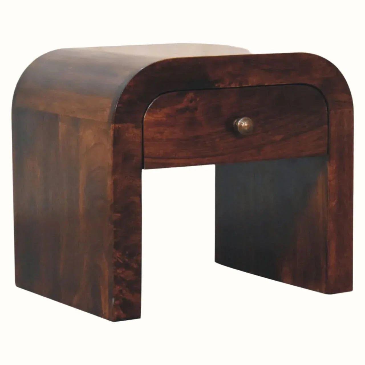 Eden 1 Drawer Bedside, Medium - California Walnut Bedside Tables - Bokel Home