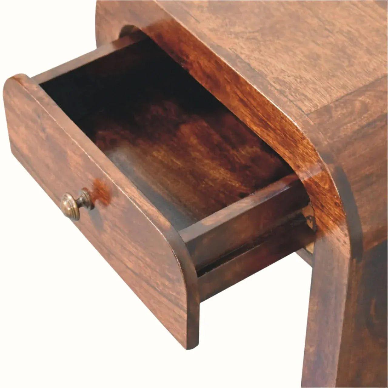 Eden 1 Drawer Bedside, Medium - California Walnut Bedside Tables - Bokel Home
