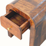 Eden 1 Drawer Bedside Table, Mini - Chestnut Bedside Tables - Bokel Home