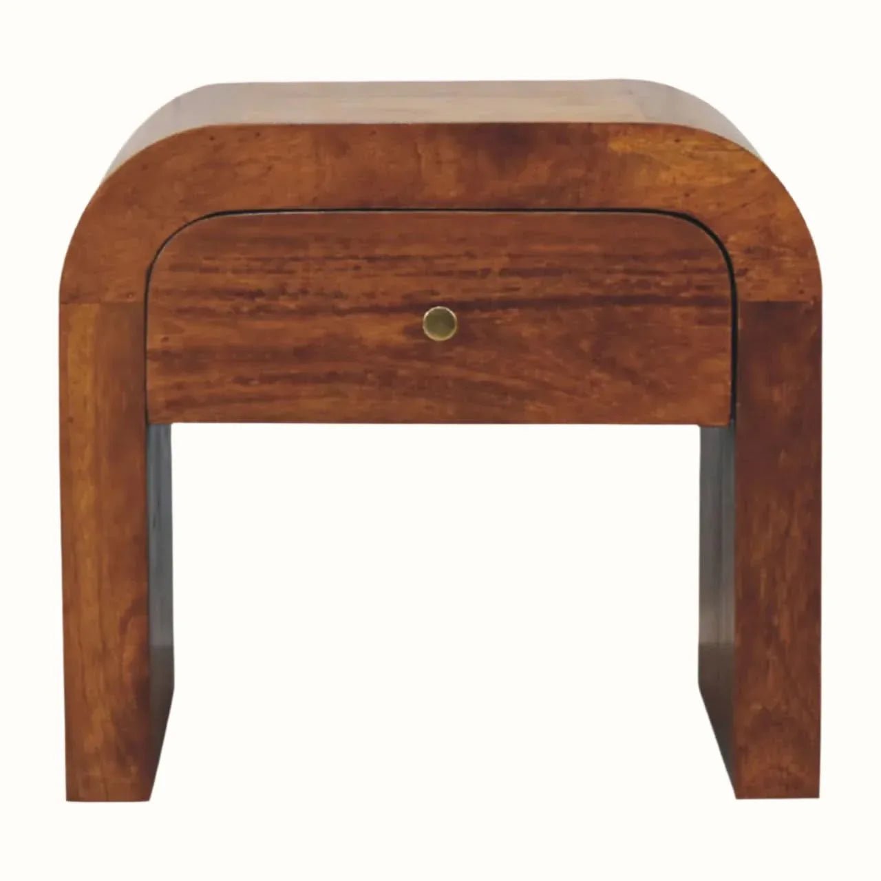 Eden Bedside Table with 1 Drawer, Medium - Chestnut Bedside Tables - Bokel Home