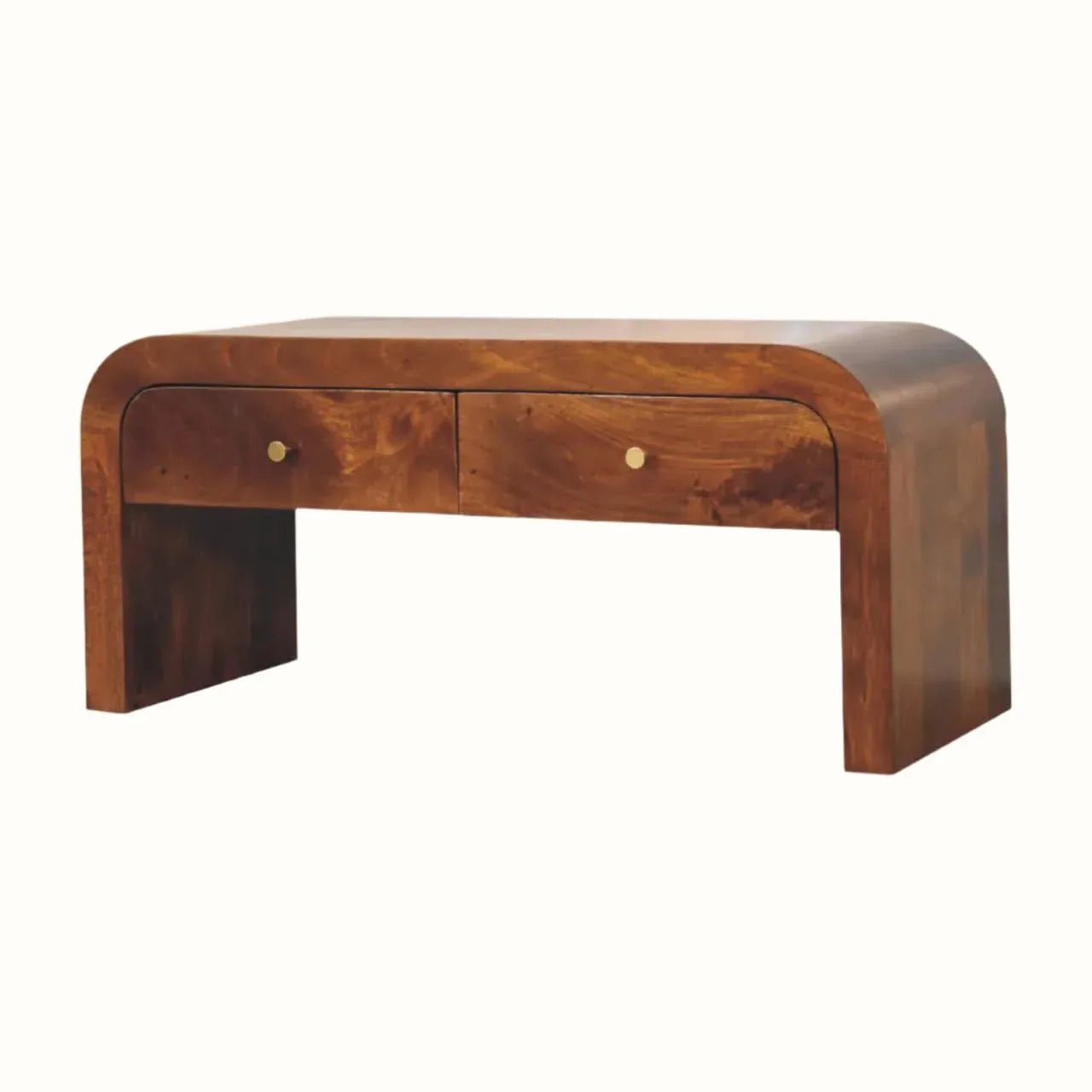 Eden Chunky Media Unit - Chestnut TV Stands - Bokel Home