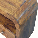 Eden Open Bedside Table with 1 Drawer, Medium - Chestnut Bedside Tables - Bokel Home