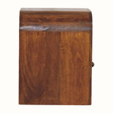 Eden Open Bedside Table with 1 Drawer, Medium - Chestnut Bedside Tables - Bokel Home