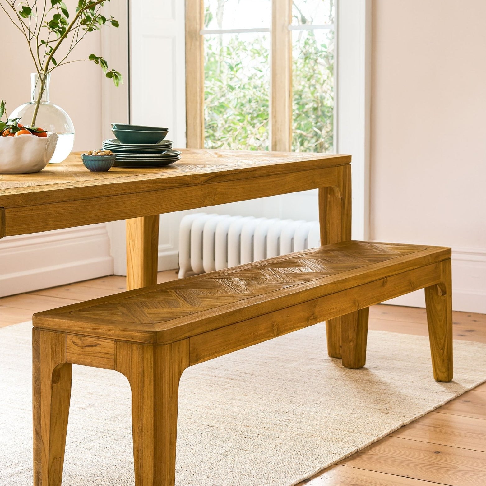 Elcot Bench - Reclaimed Teak Dining Chairs - Bokel Home
