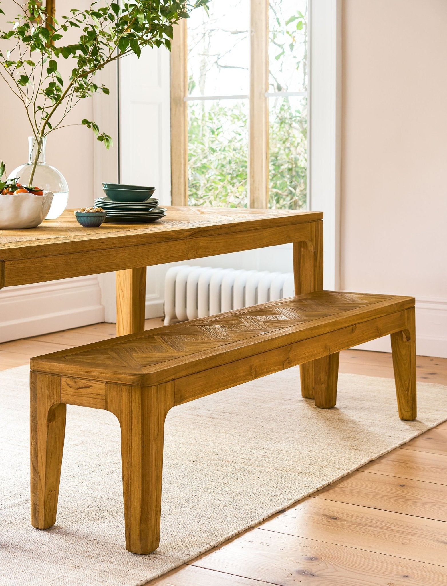 Elcot Bench - Reclaimed Teak Dining Chairs - Bokel Home