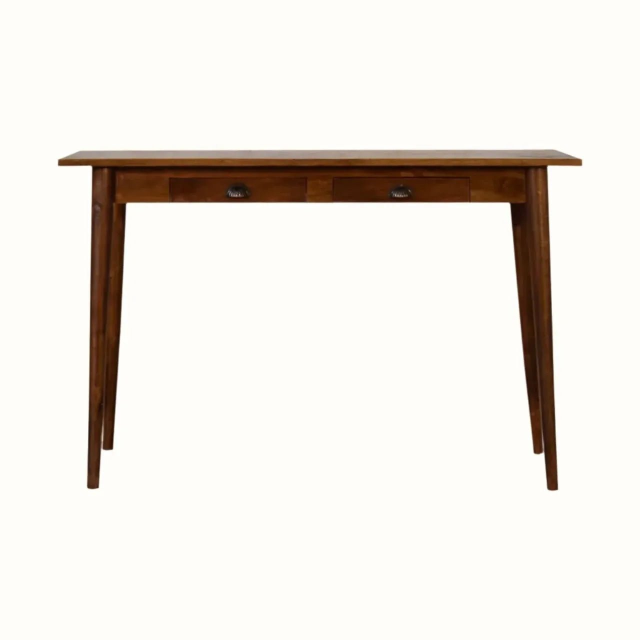 Ellis 2 Drawer Writing Desk, Medium - Chestnut Desks - Bokel Home