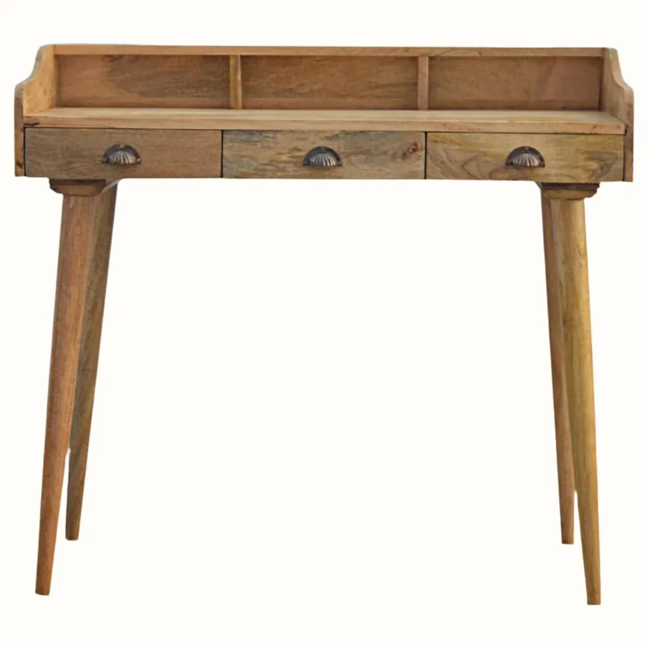 Ellis 3 Drawer Writing Desk - Natural Desks - Bokel Home