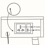 Ellis 3 Drawer Writing Desk with Cable Access - Natural Desks - Bokel Home